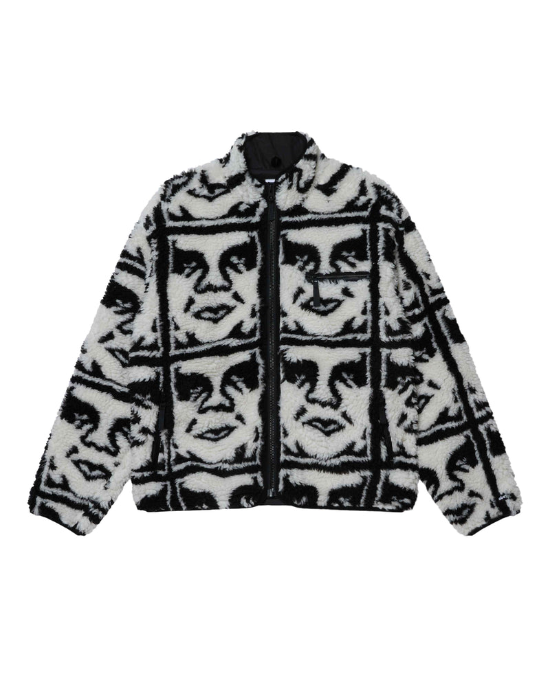 OBEY REPEATED ICON SHERPA JACKET