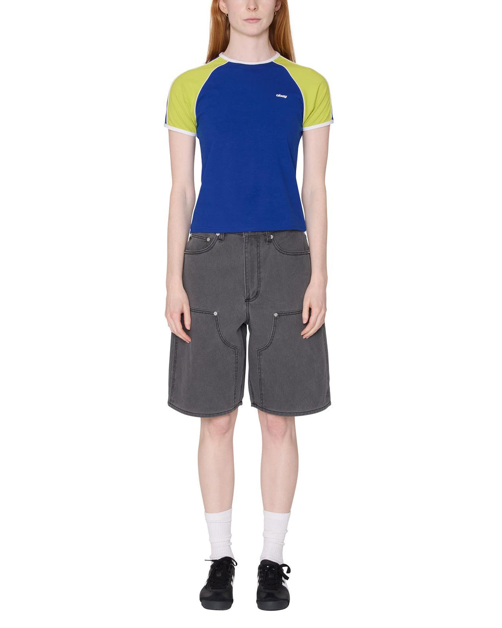 OBEY Replay raglan SS t-shirt blue multi