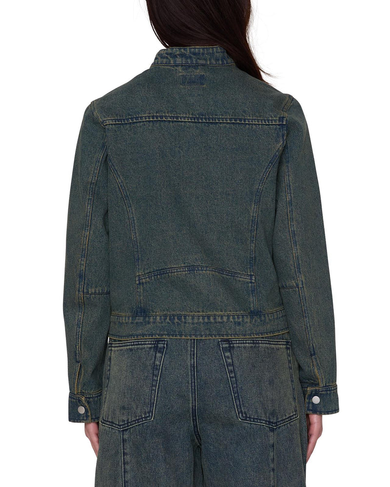 OBEY Rove moto jacket yellow beige wash