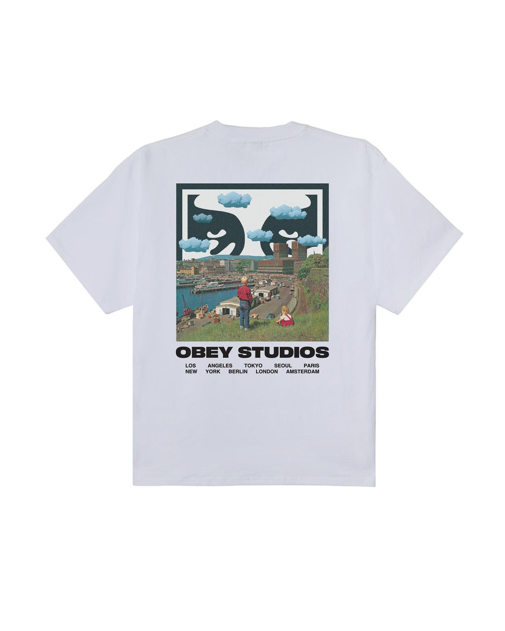 OBEY Sky face t-shirt white