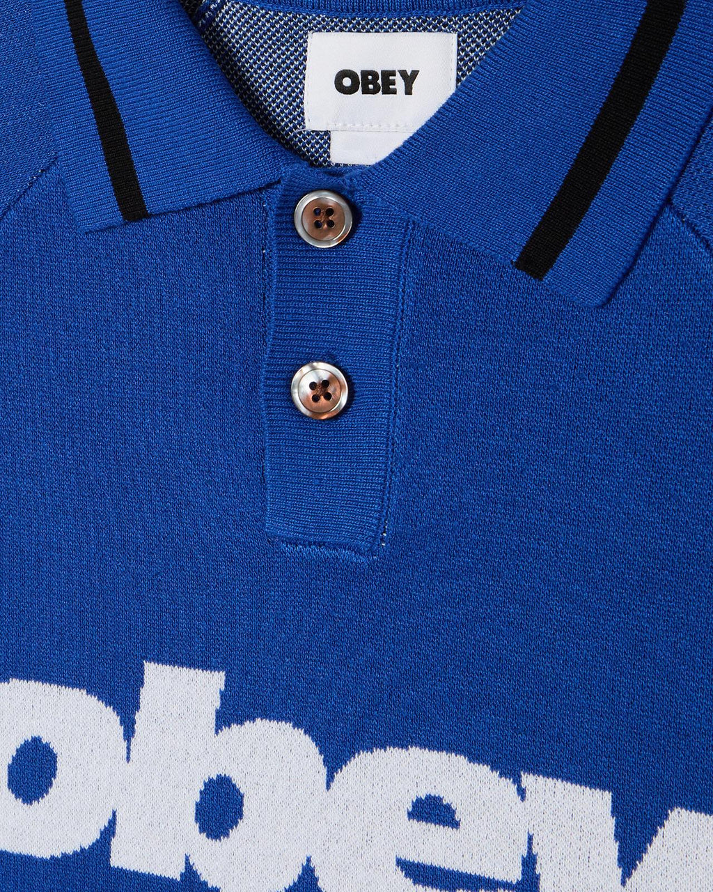 OBEY Sport polo sweater blue multi