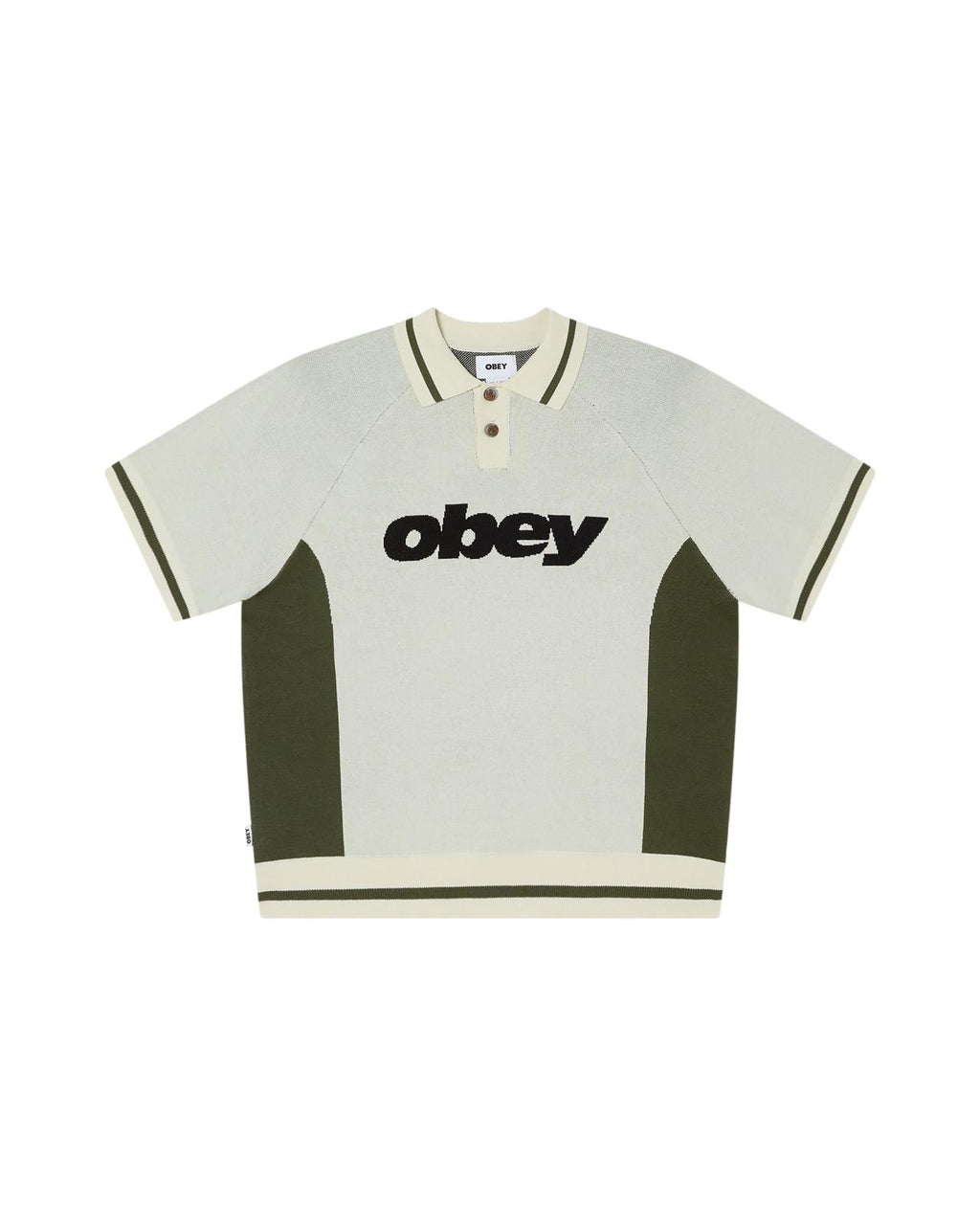 OBEY Sport polo sweater unbleached multi