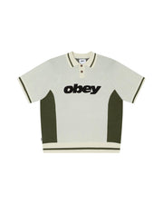 OBEY Sport polo sweater unbleached multi