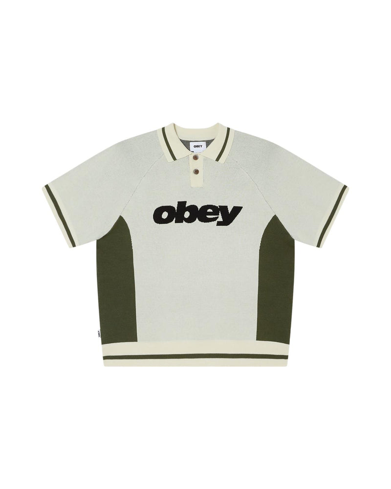 OBEY Sport polo sweater unbleached multi