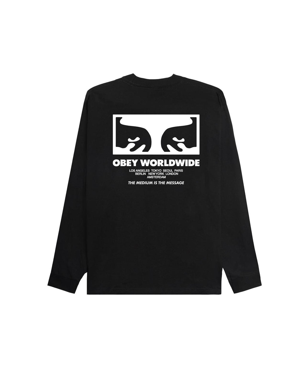 OBEY The medium is the message longsleeve t-shirt black