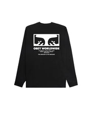 OBEY The medium is the message longsleeve t-shirt black