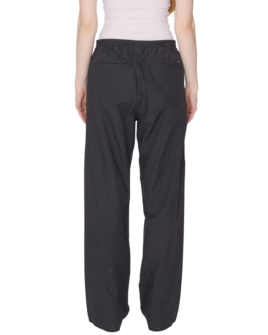 OBEY Thursday micro plaid pant charcoal