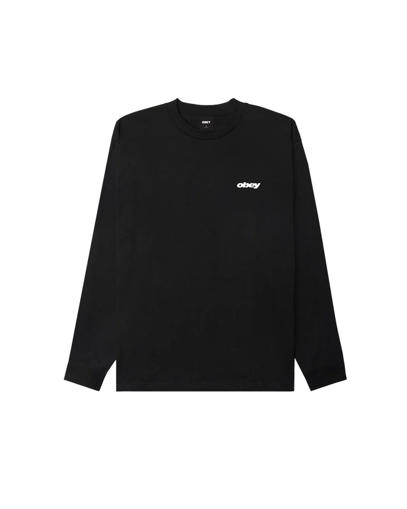 OBEY VHS longsleeve pigment true vintage black