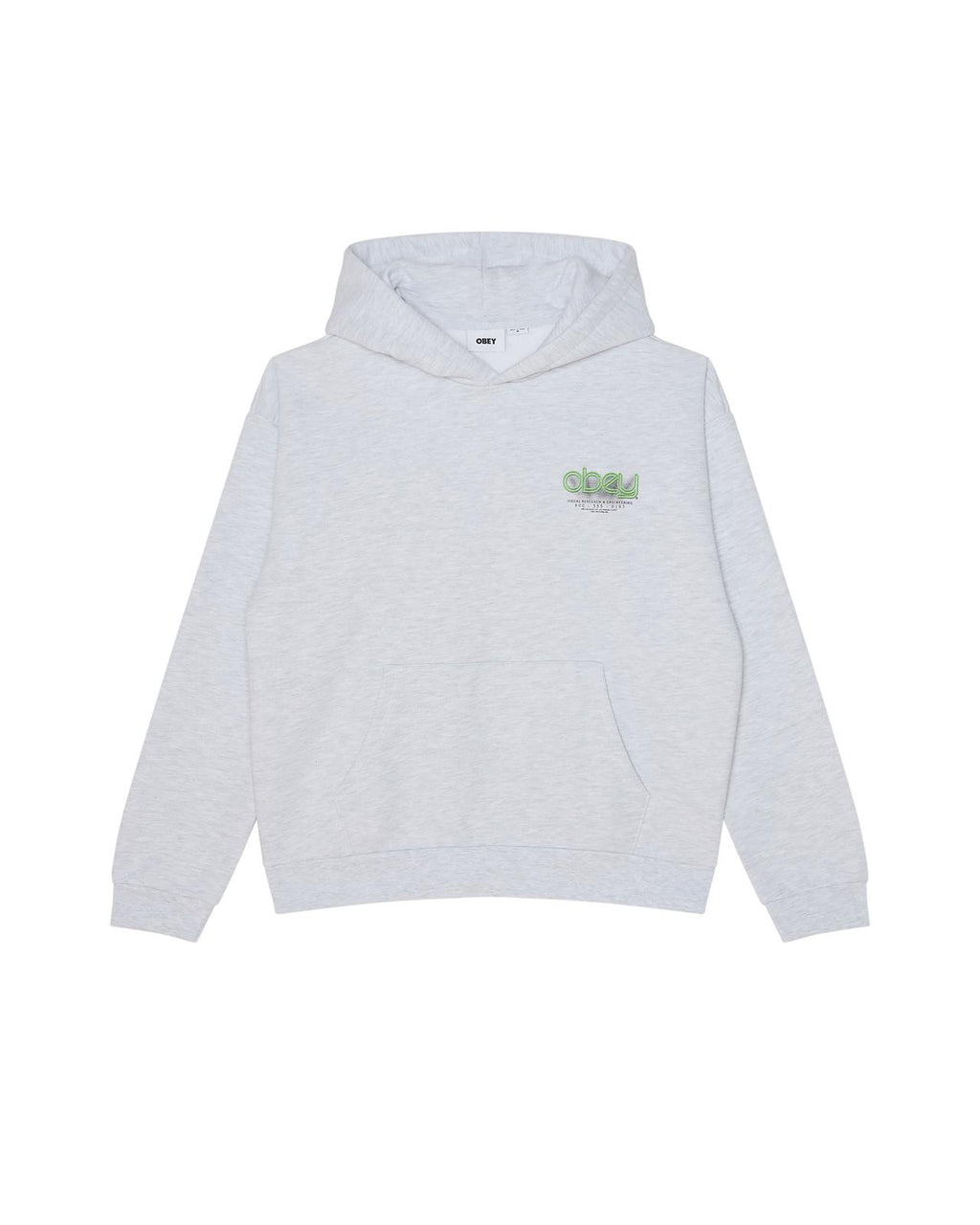 OBEY Visuals extra heavy hoodie ash grey
