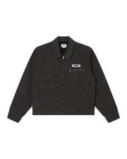 OBEY Walter work jacket black faded wash