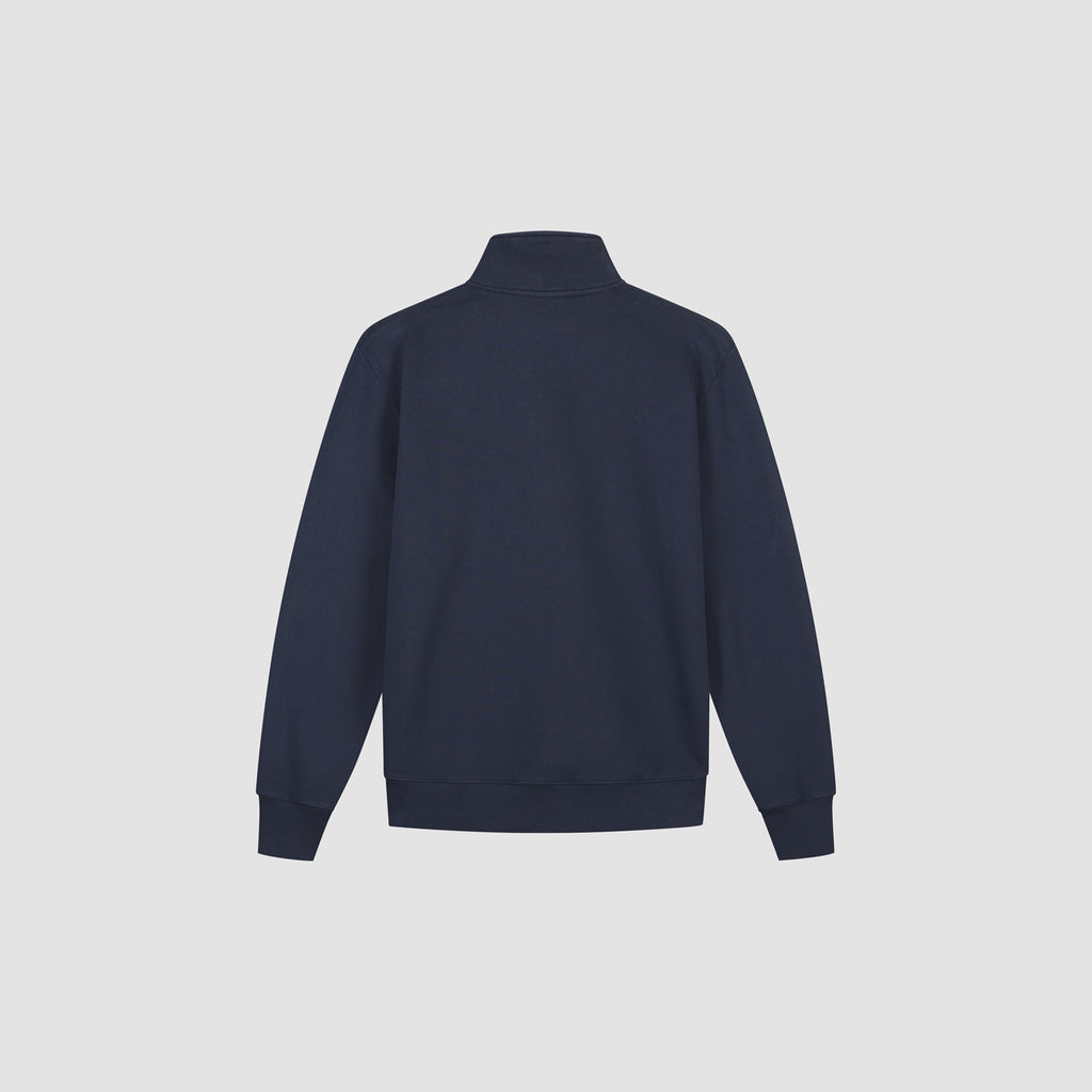 BLOCK ZIP MOCK NECK