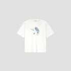 OLAF HUSSEIN Broken plate tee optical white