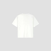 OLAF HUSSEIN Broken plate tee optical white
