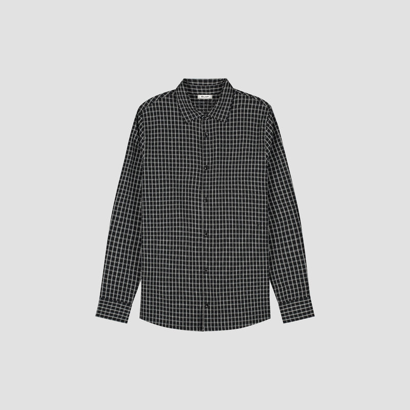 CHECKED SEERSUCKER LS SHIRT