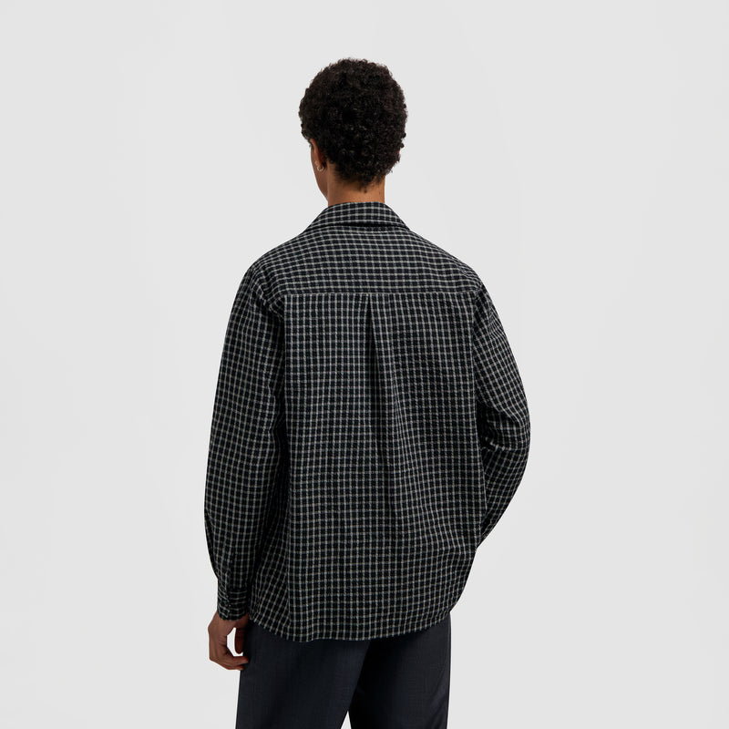 CHECKED SEERSUCKER LS SHIRT