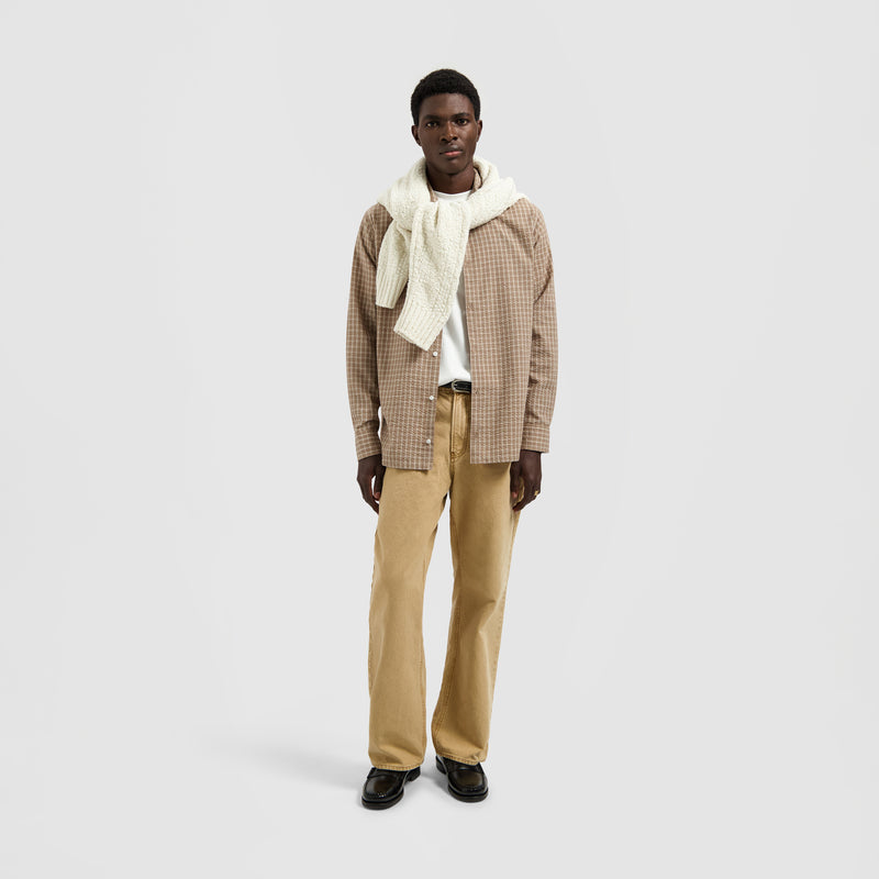 CHECKED SEERSUCKER LS SHIRT