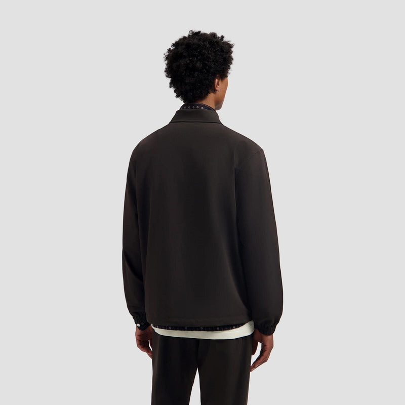 OLAF HUSSEIN Coach jacket chocolate plum