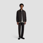 OLAF HUSSEIN Coach jacket chocolate plum