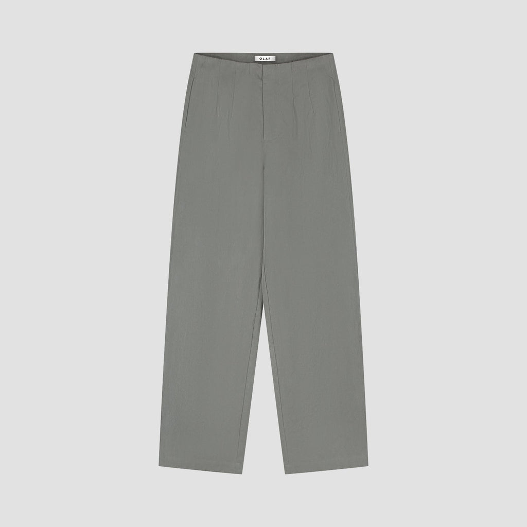 OLAF HUSSEIN Crinkled barrel leg pant