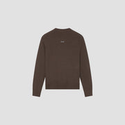 OLAF HUSSEIN Essential knitted crewneck chocolate plum