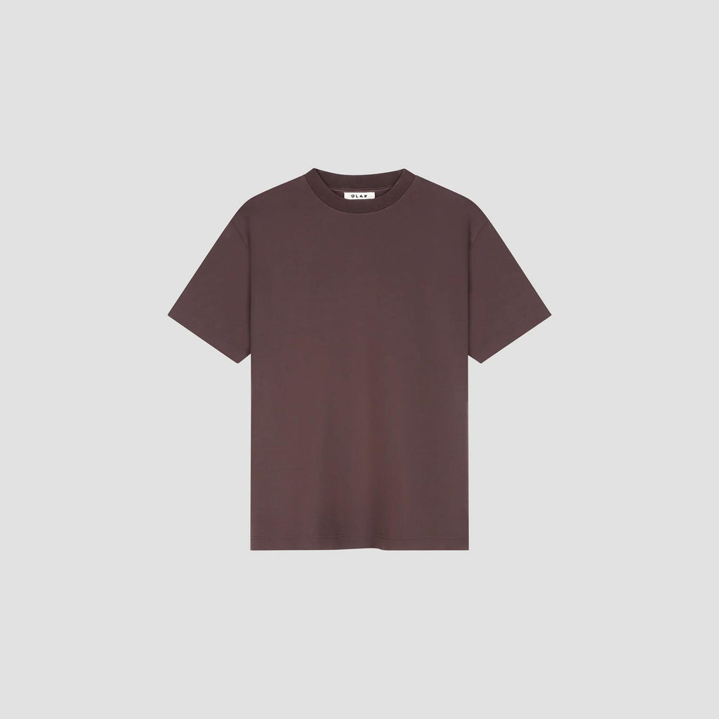 OLAF HUSSEIN Essential tee chocolate plum