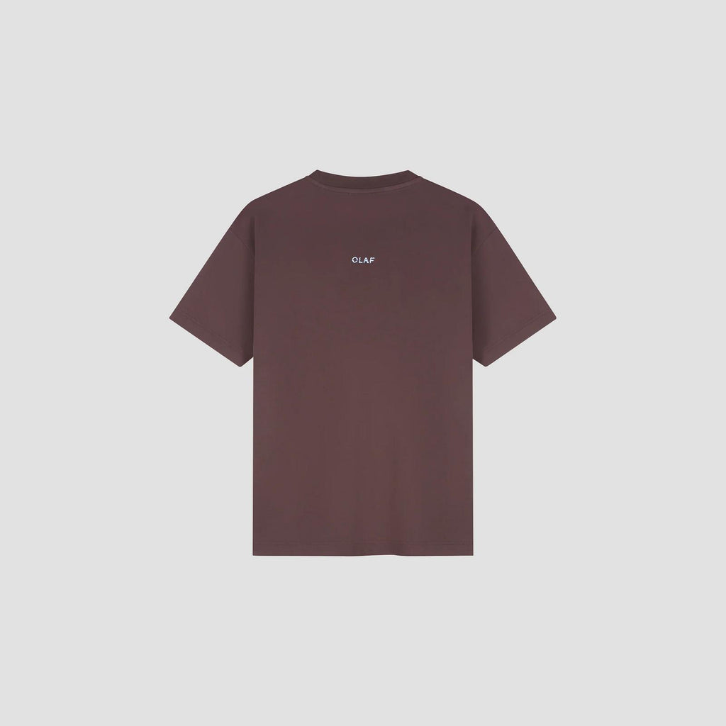 OLAF HUSSEIN Essential tee chocolate plum