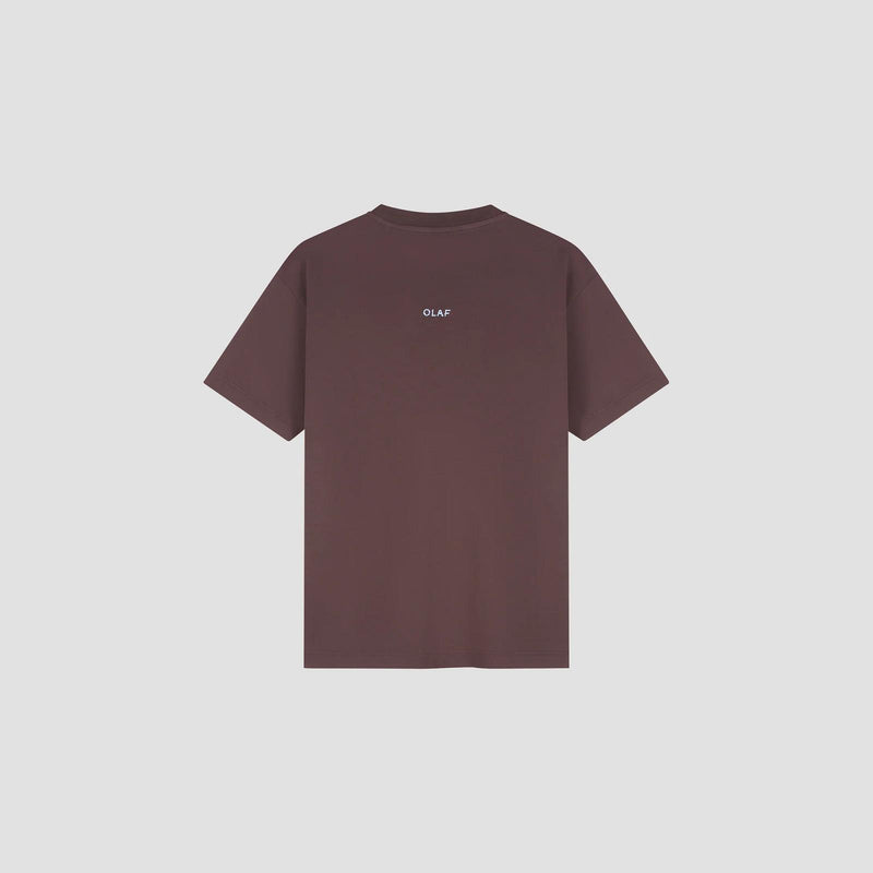 OLAF HUSSEIN Essential tee chocolate plum