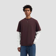 OLAF HUSSEIN Essential tee chocolate plum
