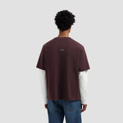 OLAF HUSSEIN Essential tee chocolate plum