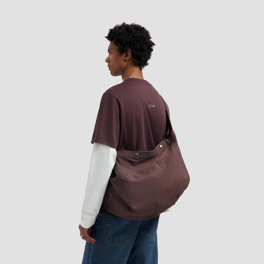 OLAF HUSSEIN Essential tee chocolate plum