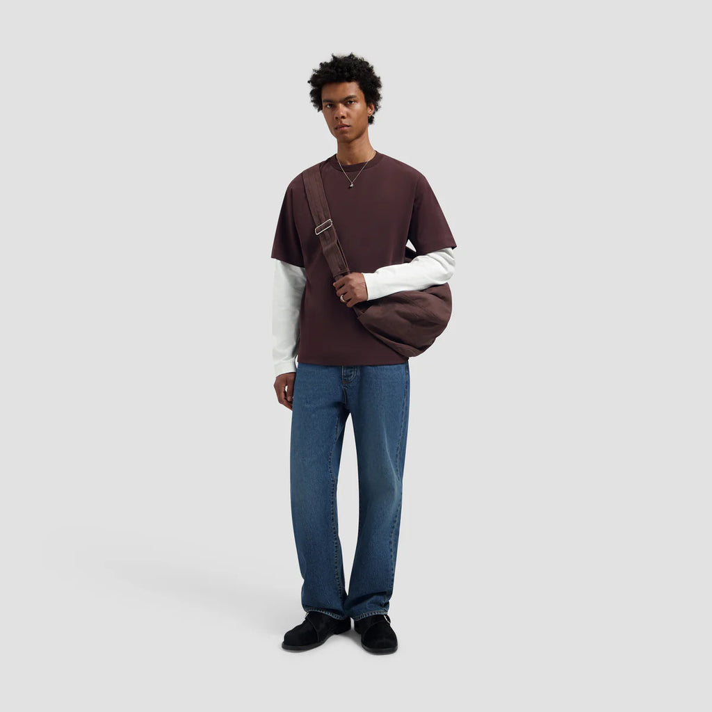 OLAF HUSSEIN Essential tee chocolate plum