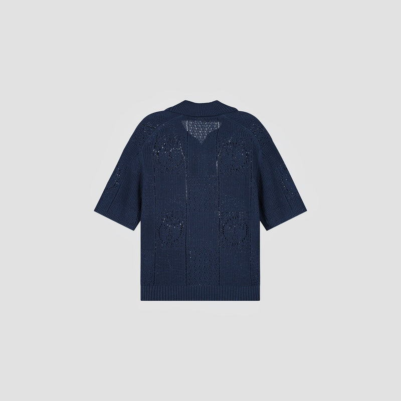 FACE LOGO KNIT POLO