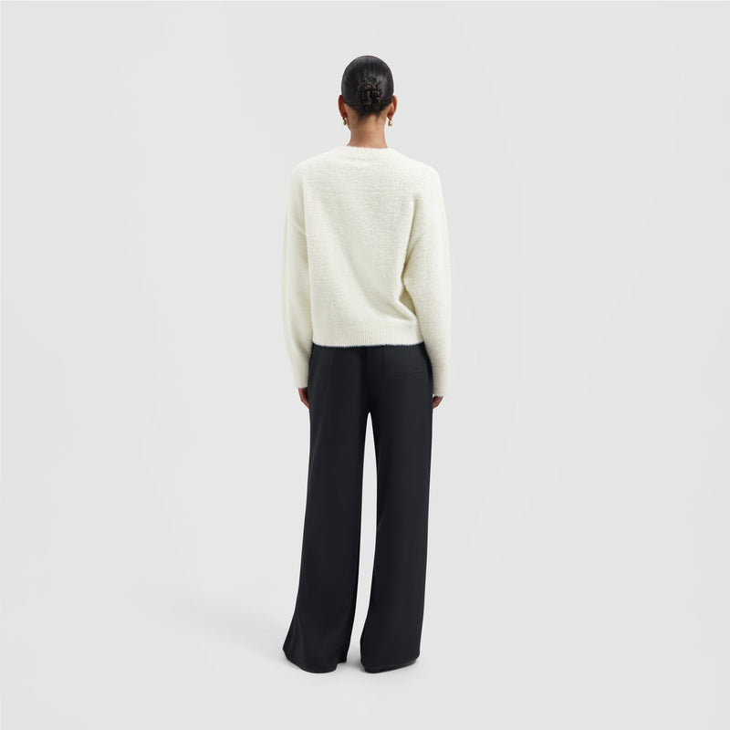 FLUFFY SCRIPT LOGO KNIT