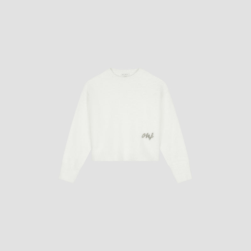 FLUFFY SCRIPT LOGO KNIT