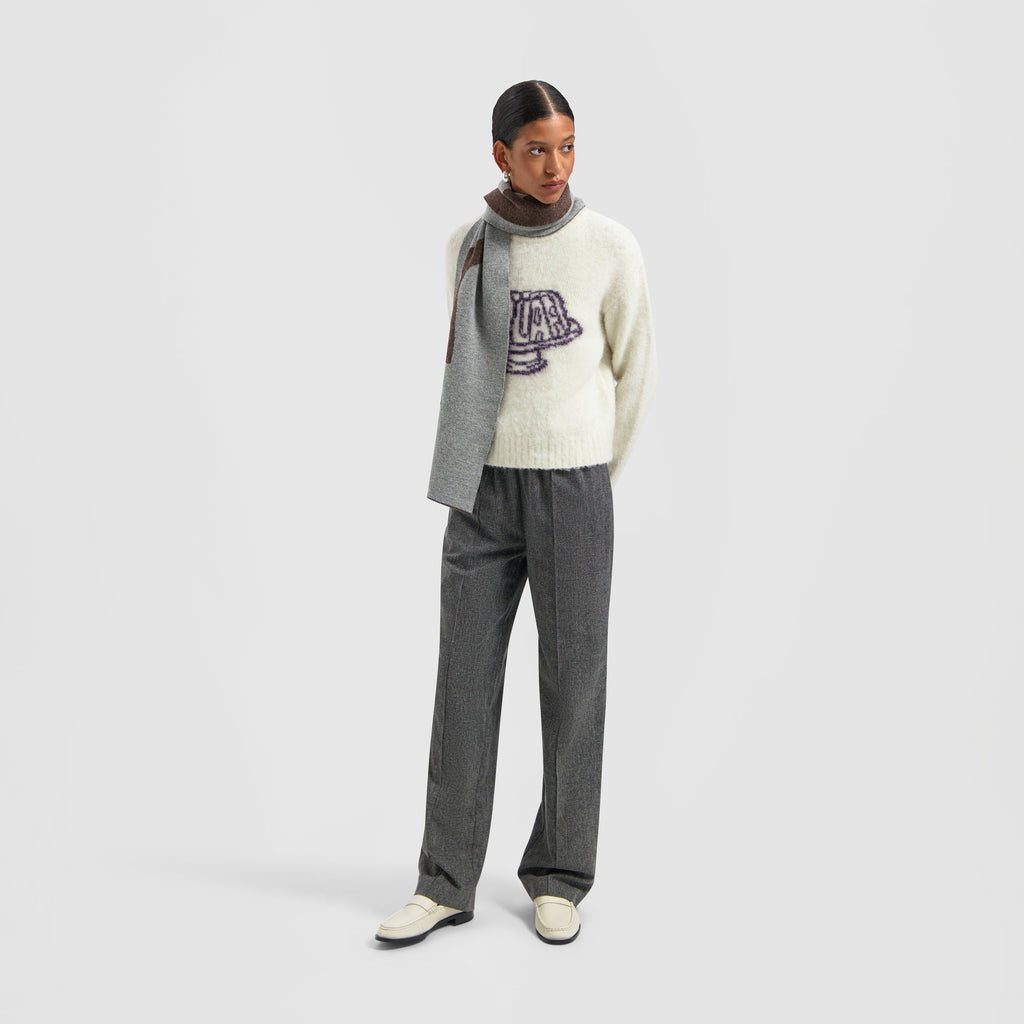 HOUNDSTOOTH PINTUCK PANTS