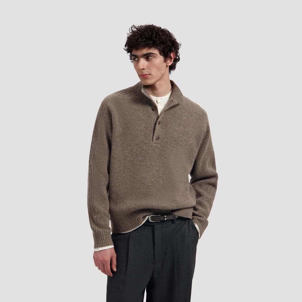 OLAF HUSSEIN Knitted mock neck treehouse