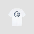 OLAF HUSSEIN Lasso face tee optical white