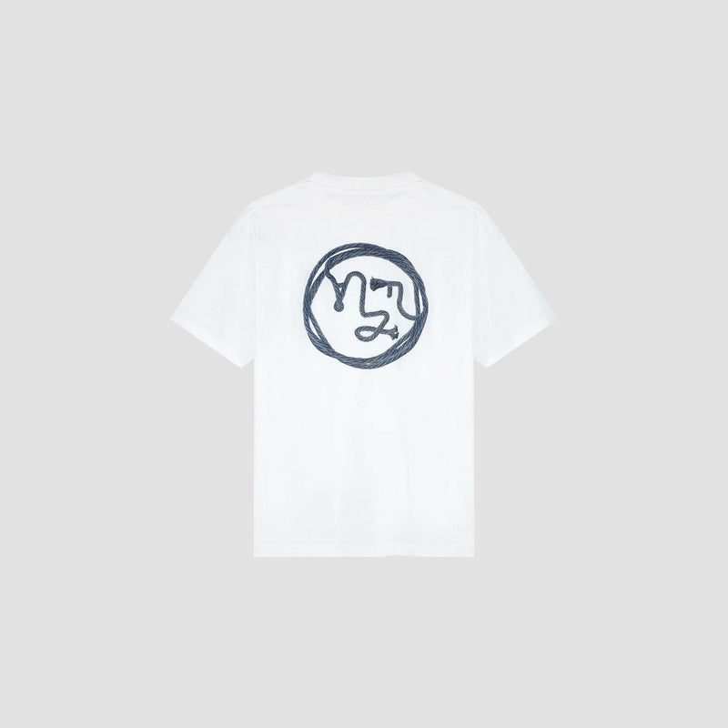 OLAF HUSSEIN Lasso face tee optical white