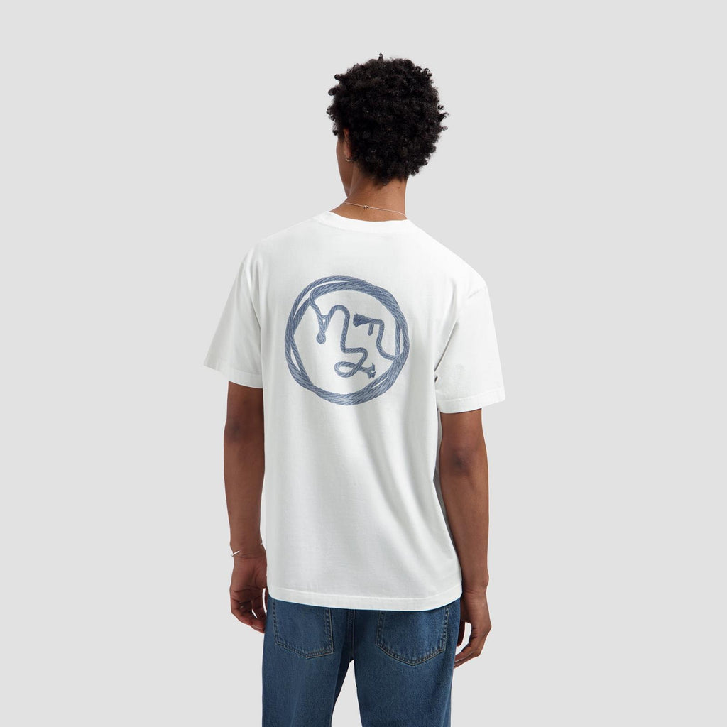 OLAF HUSSEIN Lasso face tee optical white