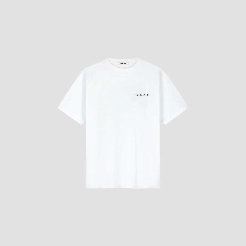 OLAF HUSSEIN Lasso face tee optical white