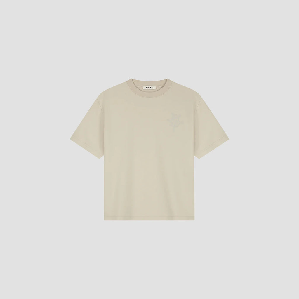 OLAF HUSSEIN Lasso monogram oversized tee ancient scroll