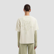 OLAF HUSSEIN Lasso monogram oversized tee ancient scroll