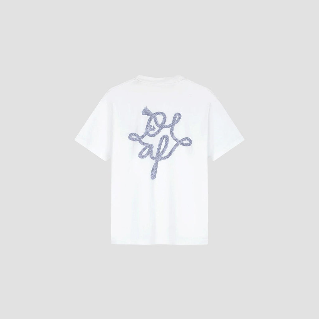 OLAF HUSSEIN Lasso monogram tee optical white