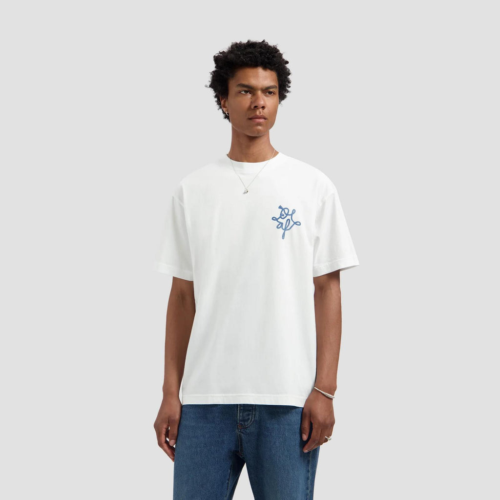OLAF HUSSEIN Lasso monogram tee optical white