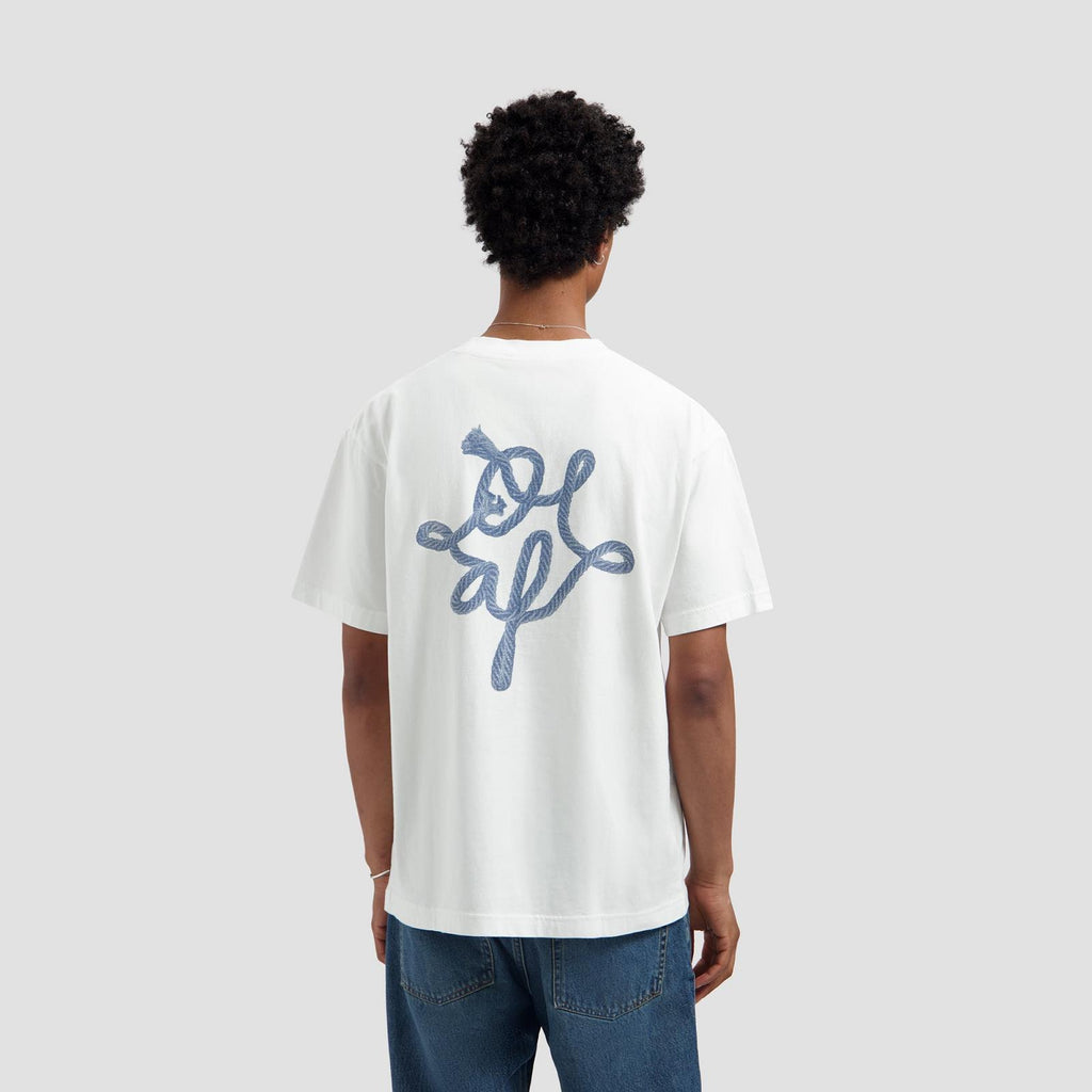 OLAF HUSSEIN Lasso monogram tee optical white