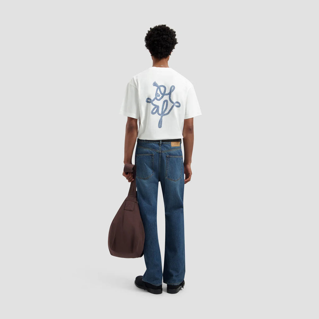 OLAF HUSSEIN Lasso monogram tee optical white