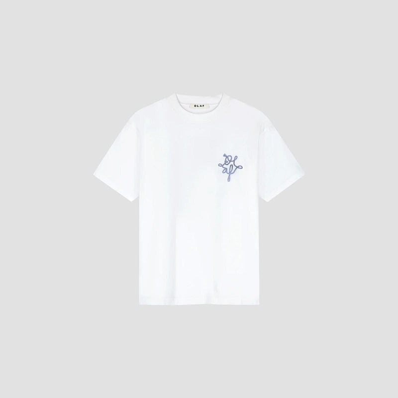 OLAF HUSSEIN Lasso monogram tee optical white