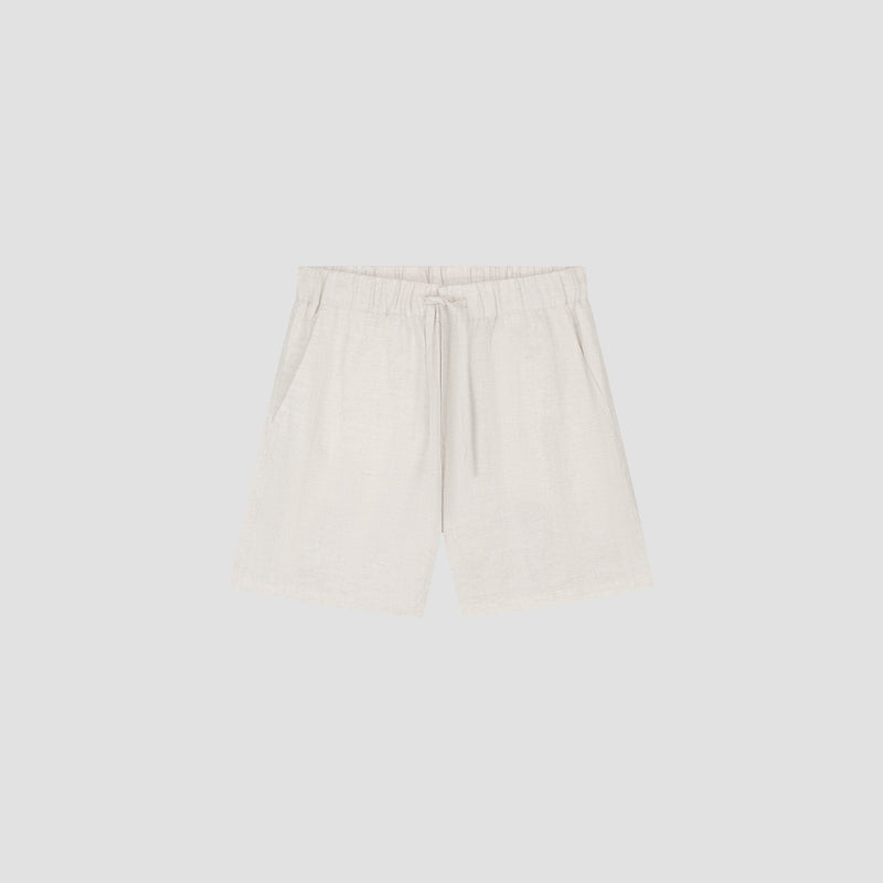 OLAF HUSSEIN Linen blend shorts