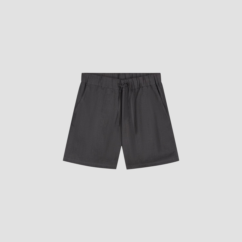 OLAF HUSSEIN Linen blend shorts