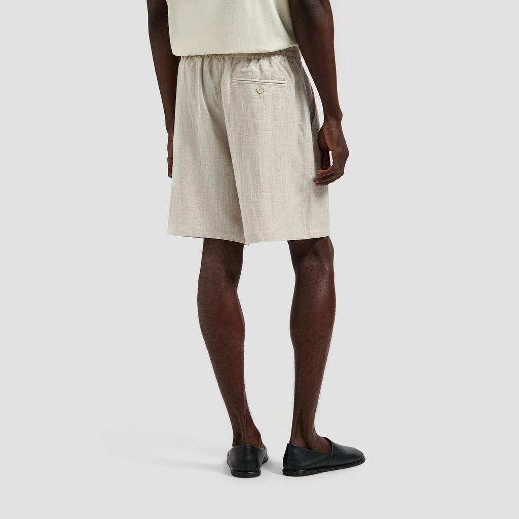OLAF HUSSEIN Linen blend shorts